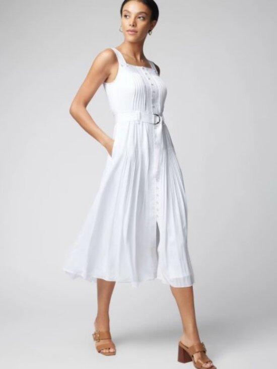 White House Black Market Dresses & Skirts - *NWT* White House Black Market Pleated Utility Midi Sundress Sz 6